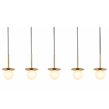 Whibley Glass 5-Light Linear Pendant